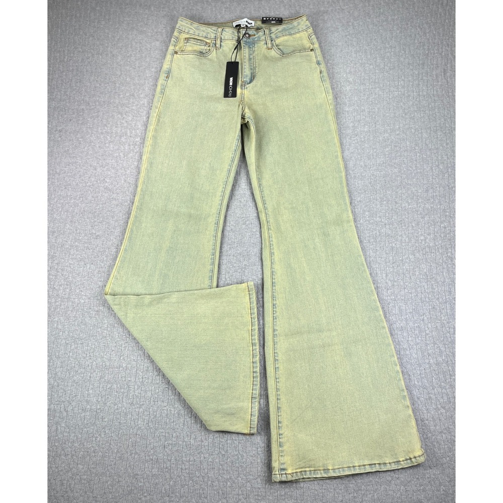 New Bootcut Fashion‎ Nova Vienna Tinted High Rise Flare Dress Jeans Women Size 7